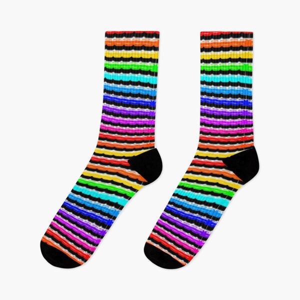 Item preview, Rainbow colored patterned lines with textures and shadows designed and sold by With My Hands By K.