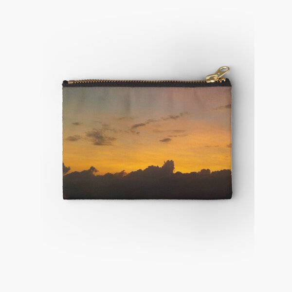 Item preview, Pink orange sunset and grey clouds designed and sold by PrakritiPrints.
