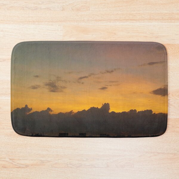 Item preview, Pink orange sunset and grey clouds designed and sold by PrakritiPrints.