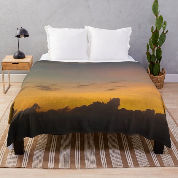 Item preview, Pink orange sunset and grey clouds designed and sold by PrakritiPrints.