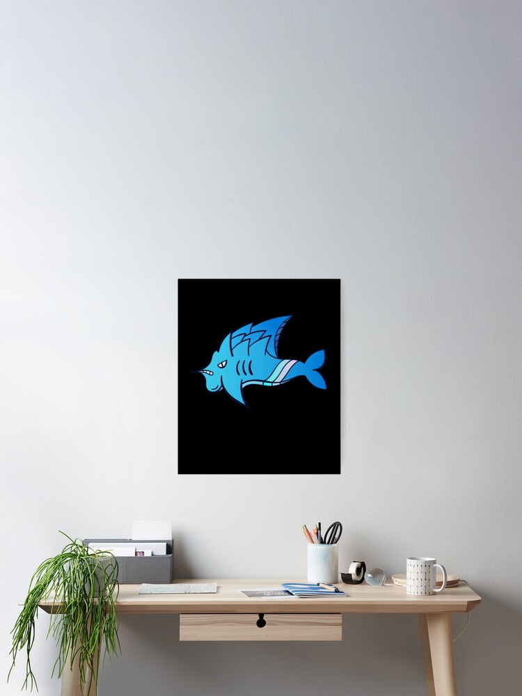 Poster Resume De Mega Requin Mutant Par Quantum Duck Redbubble