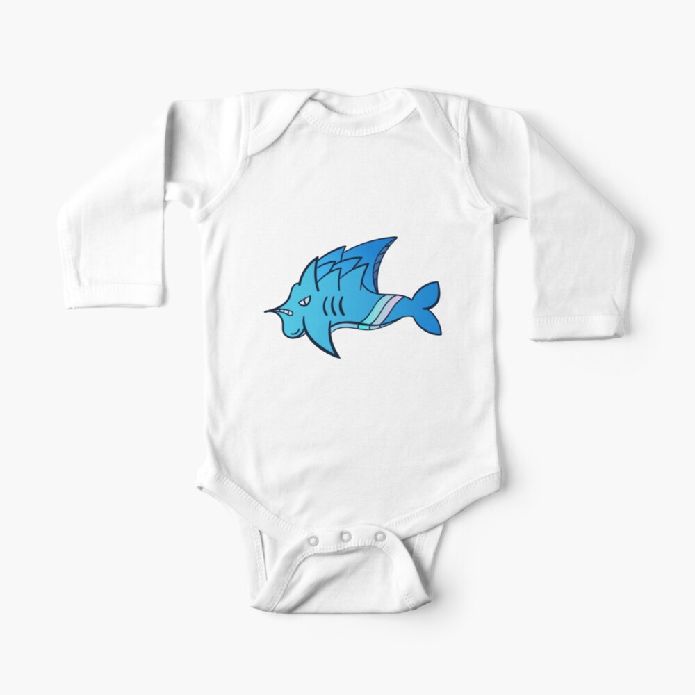 Mega Shark Mutant Abstract Baby One Piece By Quantum Duck Redbubble