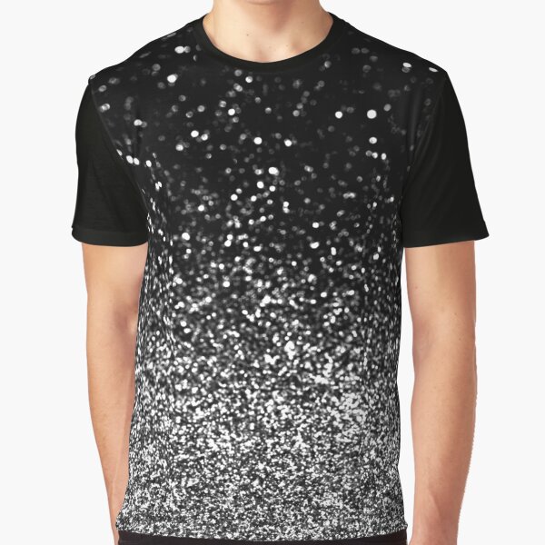datum De eigenaar leraar Silver and Black Glitter" T-shirt for Sale by Josephines-ZA | Redbubble |  shine graphic t-shirts - sparkle graphic t-shirts - glitter graphic t-shirts