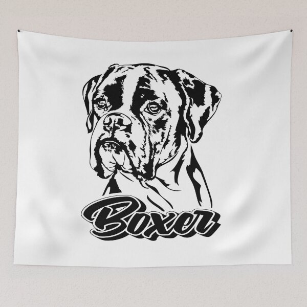 Item preview, Funny german boxer dog canine portrait designed and sold by dogarts.