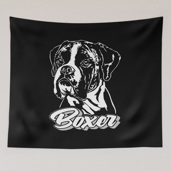 Item preview, Funny boxer dog canine portrait designed and sold by dogarts.