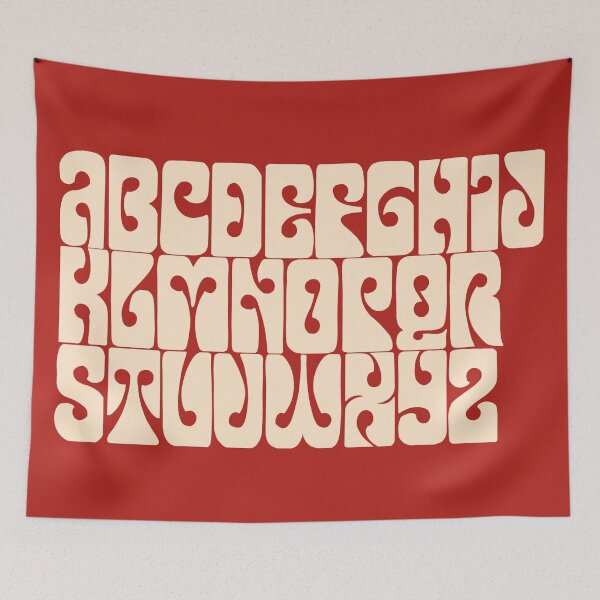 Item preview, Retro Typography Love designed and sold by Another Place.