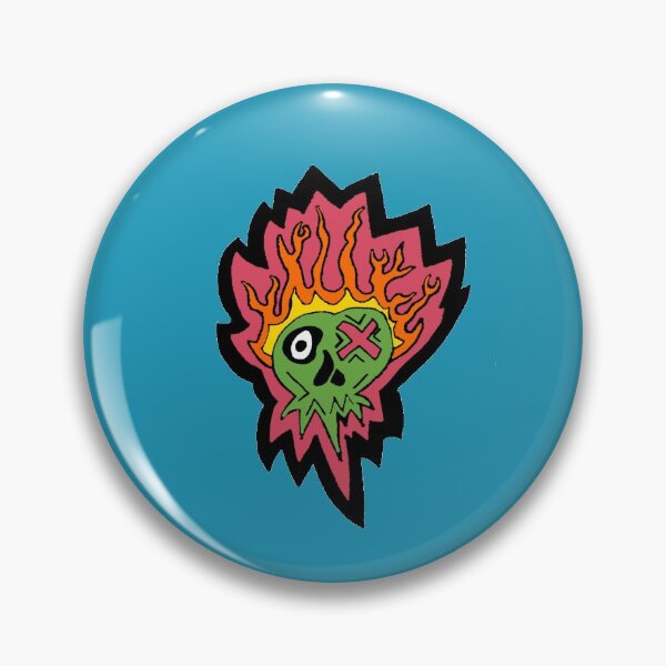 Item preview, Dead-eye Flaming Skull designed and sold by SquirlyOPunker.
