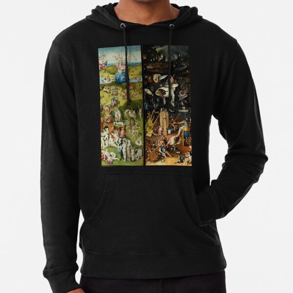 Garden of Earthly Delights , Paradise and Hell by Hieronymus Bosch Lightweight Hoodie