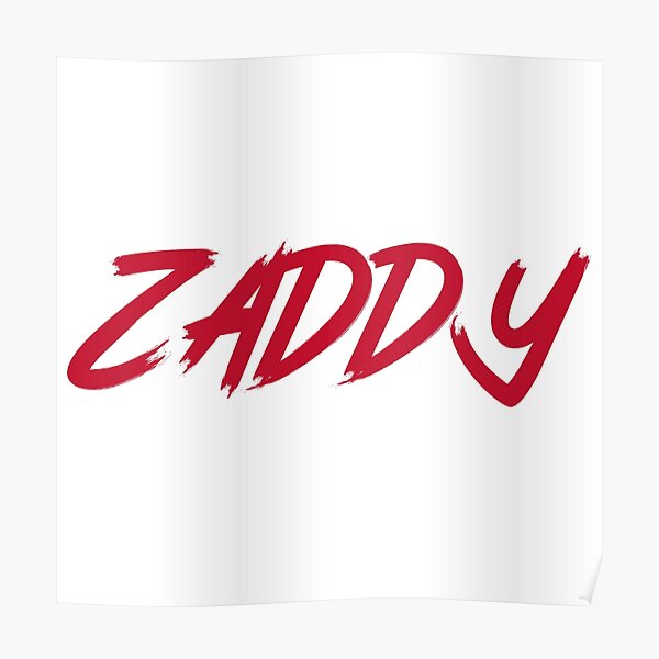 The ZADDY Print | Red Graphic, White Background Poster
