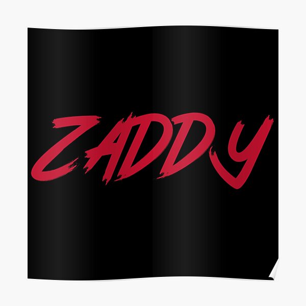 The ZADDY Print | Red Graphic, Black Background Poster
