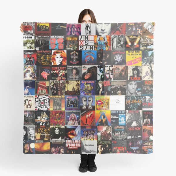 Rock Vinyl Collage Scarf