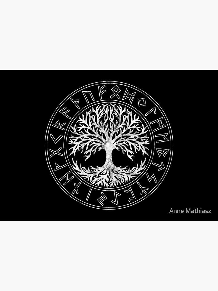 Tree Of Life Celtic Runes Yggdrasil Nordic Poster For Sale By