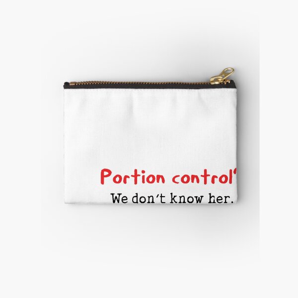 Item preview, Portion control food diet and exercise funny quote designed and sold by Prerana Jain.