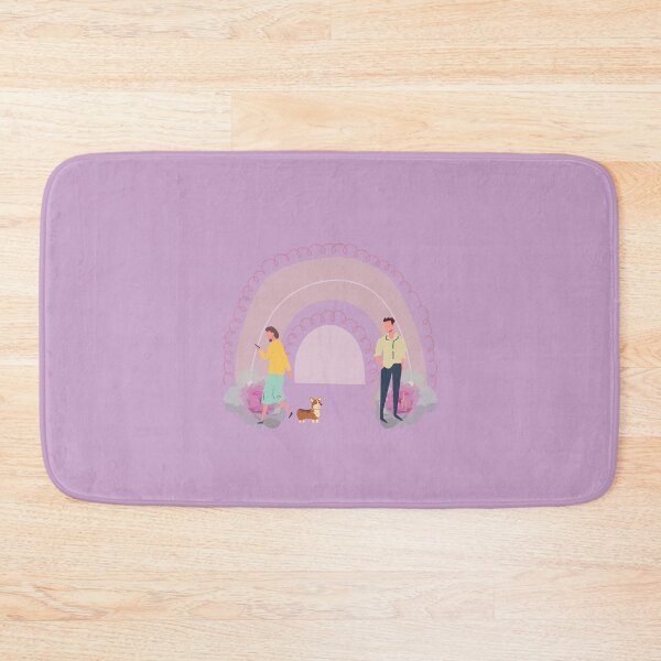 Item preview, Boy and Girl Purple Rainbow With Corgi designed and sold by writetyperr.