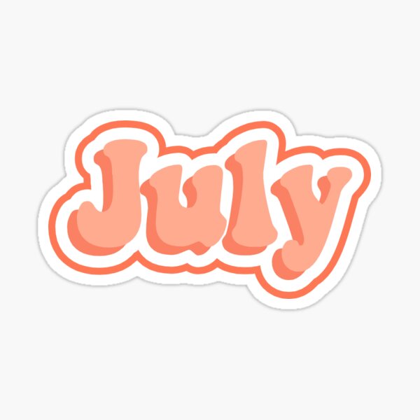 peachy july Sticker