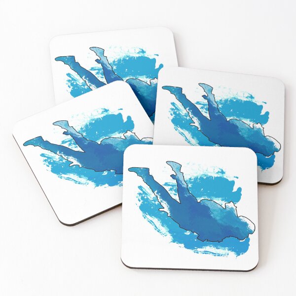 Item preview, Skydiver tracking with blue clouds designed and sold by FatSlugDesigns.