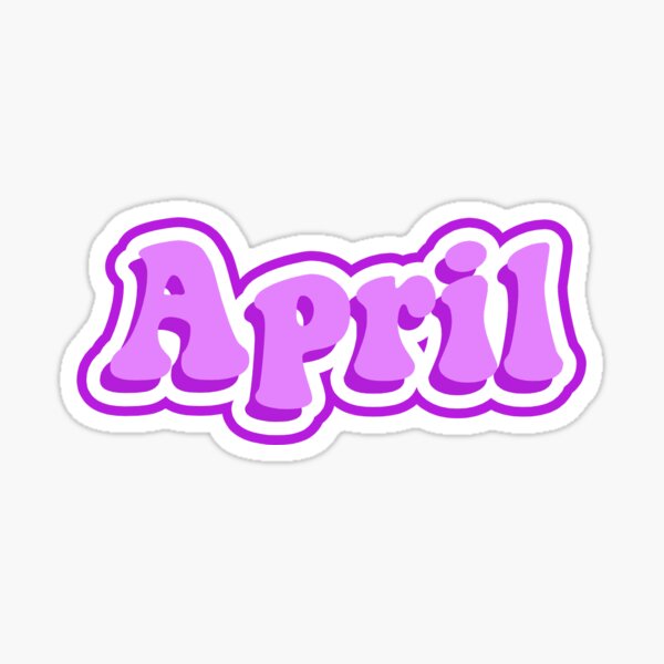 purple april Sticker