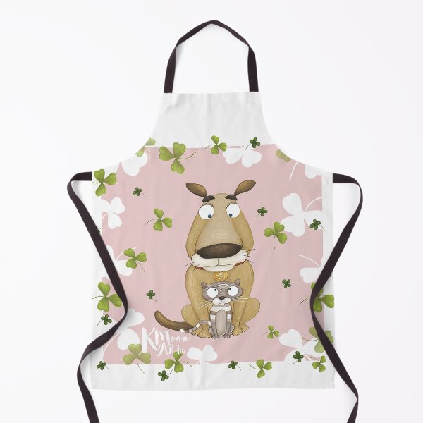 Item preview, Best Friends (Dog & Cat) Pink designed and sold by kmoonart.
