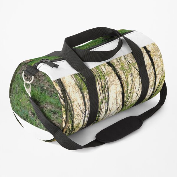 Green forest at sunset Duffle Bag