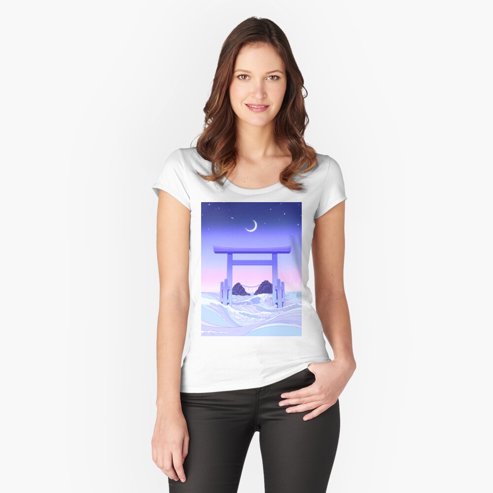 Vista previa del artículo con la obra «Camiseta entallada de cuello ancho», diseñado y vendido por EloraPautrat.