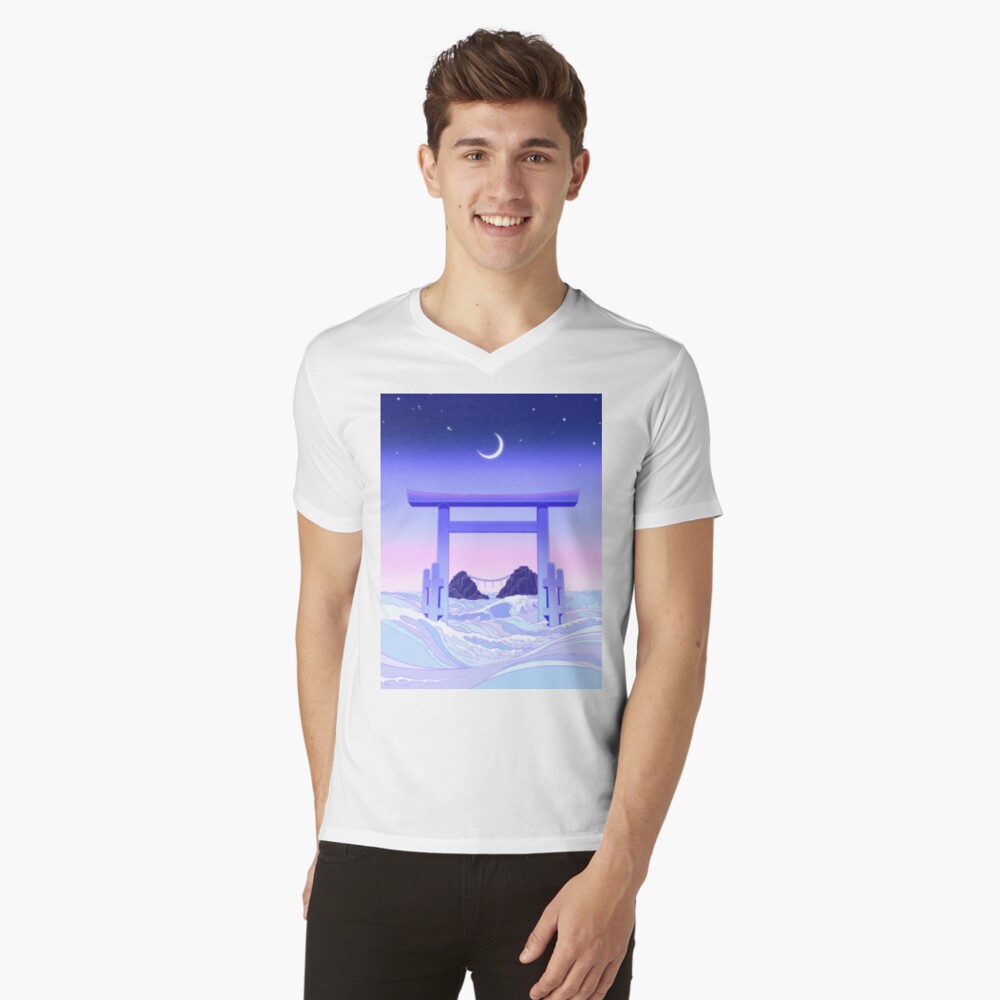 Vista previa del artículo con la obra «Camiseta de cuello en V», diseñado y vendido por EloraPautrat.
