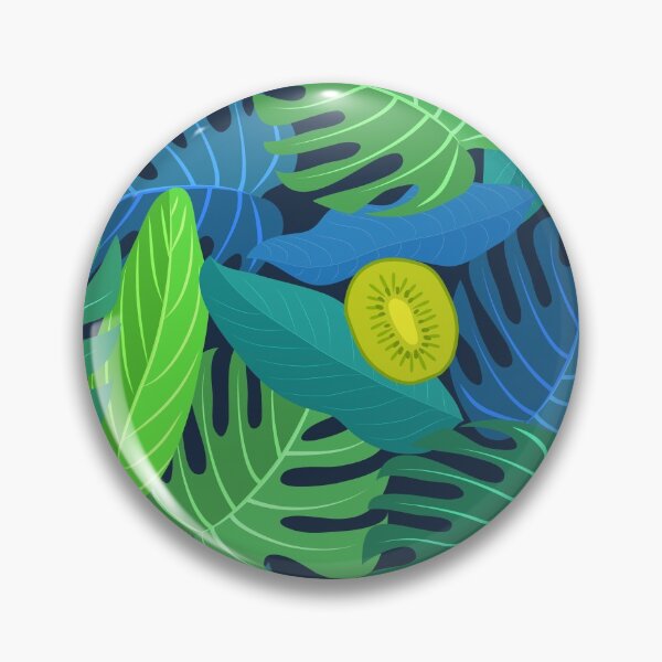 Item preview, Tropical Leaves and Kiwi Pattern designed and sold by parazitgoodz.