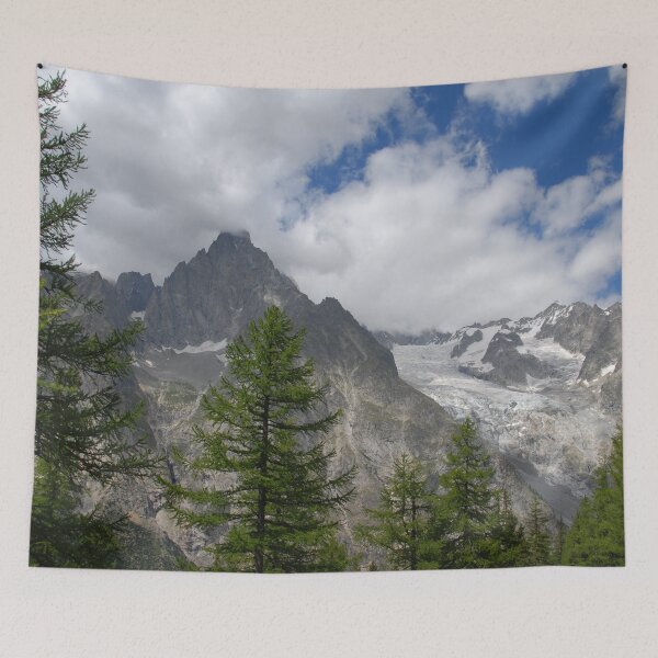 Item preview, Snowy Mountains Fir tree Forest Alpine Landscape designed and sold by Anna Lemos.