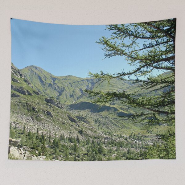 Item preview, Alpine Valley Fir Trees Landscape designed and sold by Anna Lemos.