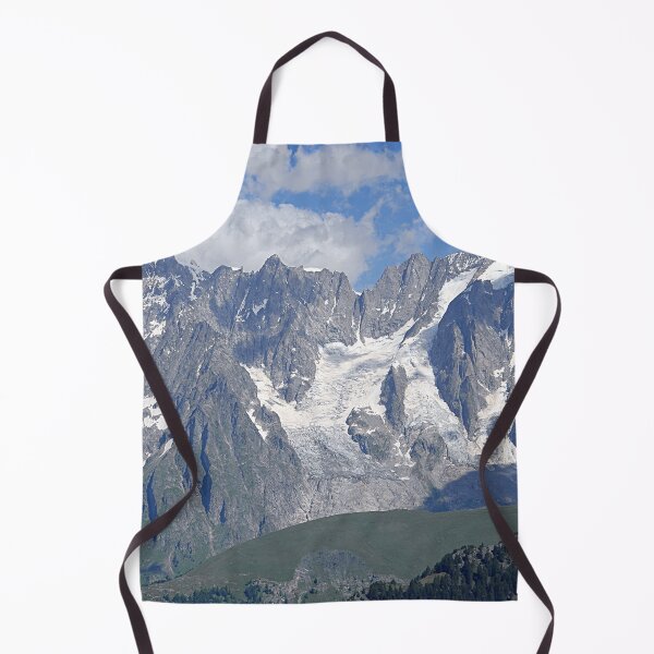 Item preview, Snowy Mountain Peaks Green Meadows Alpine Landscape designed and sold by Anna Lemos.