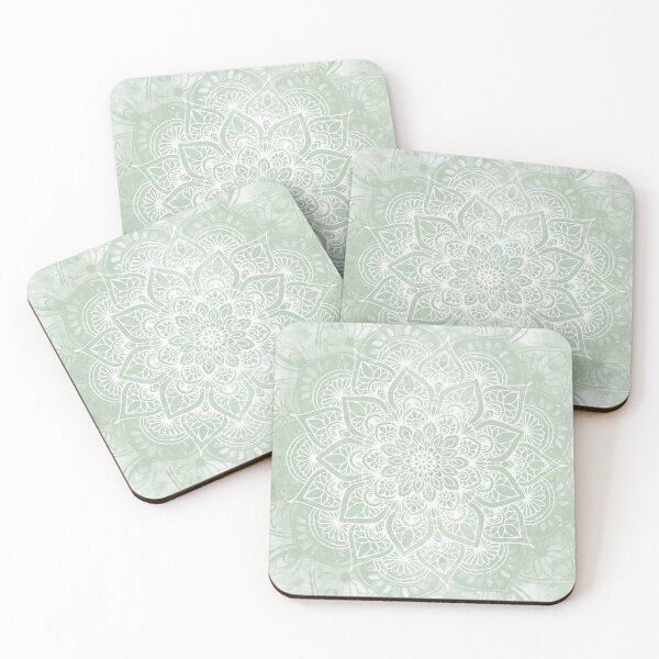Item preview, Mandala, Yoga Love, Sage Green, Boho Art designed and sold by meggydesigns.