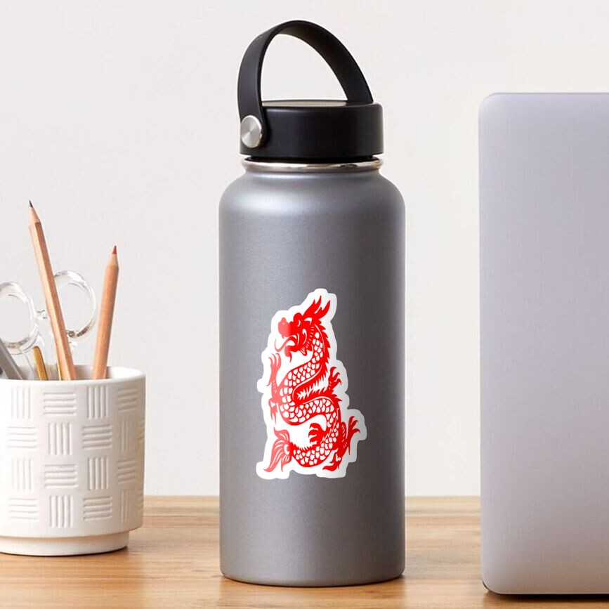 Red Chinese Dragon Sticker