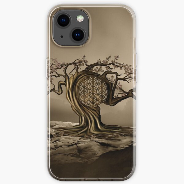 Flower of Life Tree Golden Morning iPhone Soft Case