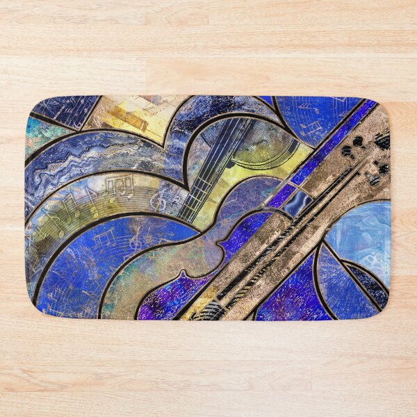 Item preview, Abstract Violin Art Collage Mixed Textures designed and sold by k9printart.