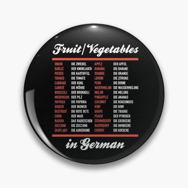 Item preview, Fruit and Vegetables In German - German Language Cheatsheet designed and sold by HiddenVerb.