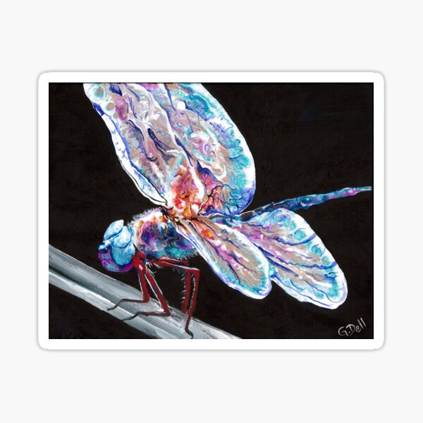 Colorful dragonfly Sticker