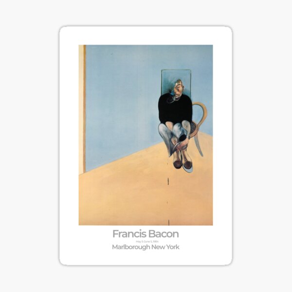 Francis Bacon Exhibition Art Poster 1984 - Study for Self-Portrait Sticker