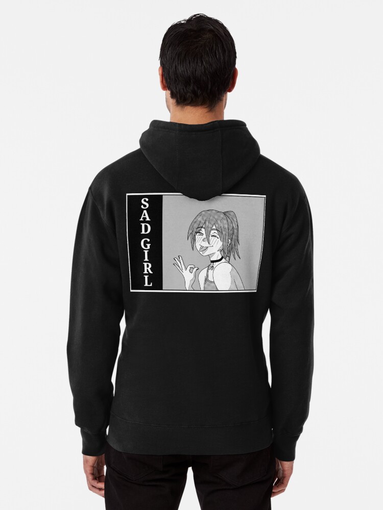 sad anime girl hoodie
