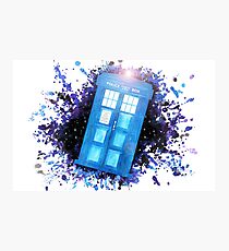 Wibbly-Wobbley Timey-Watercolor (White) Photographic Print