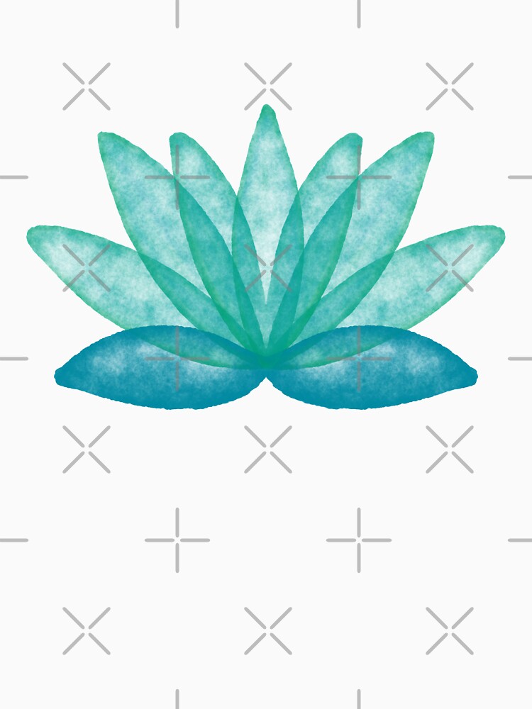 Calm Corner Lotus Floral Watercolor on rose marble by nobelbunt