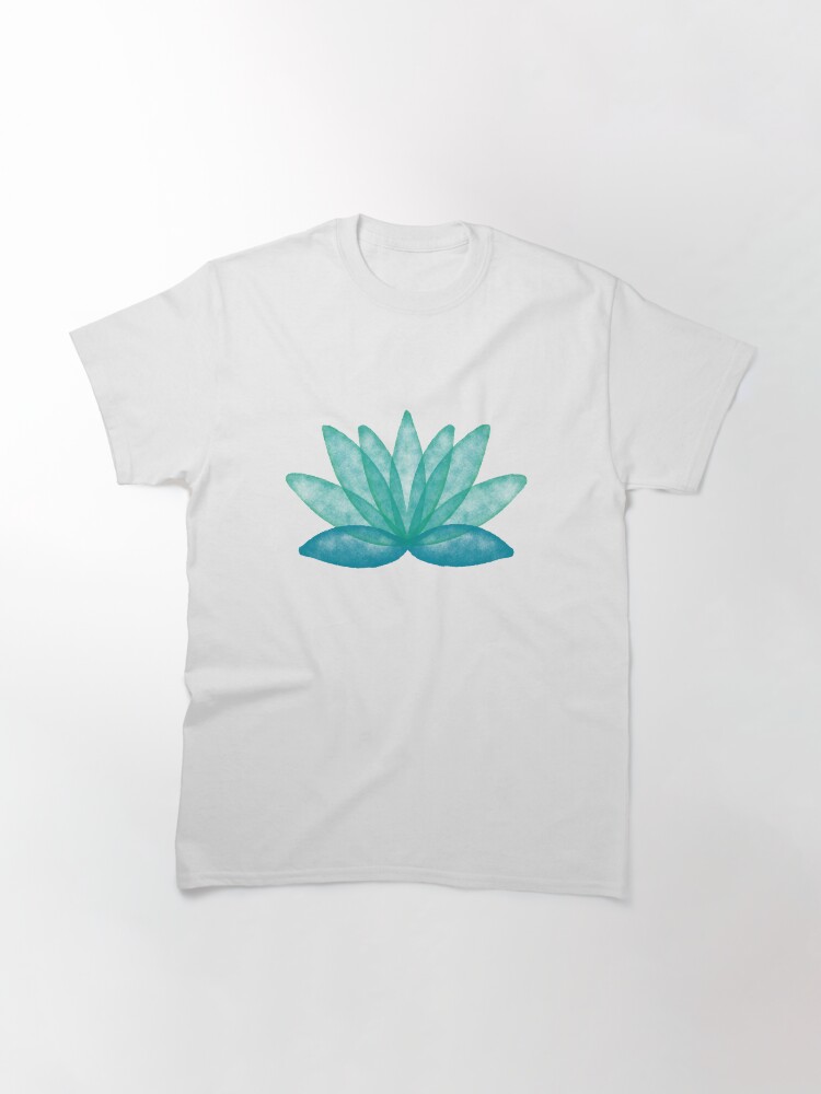 Alternate view of Calm Corner Lotus Floral Watercolor on rose marble Classic T-Shirt