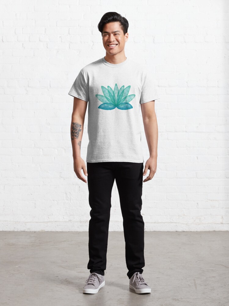 Alternate view of Calm Corner Lotus Floral Watercolor on rose marble Classic T-Shirt
