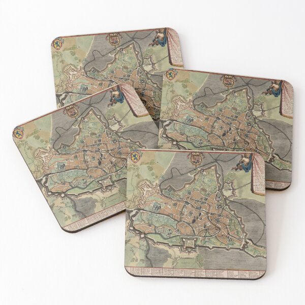 Item preview, Vintage Ghent Belgium Map (1712) designed and sold by BravuraMedia.