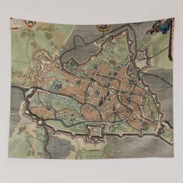 Item preview, Vintage Ghent Belgium Map (1712) designed and sold by BravuraMedia.