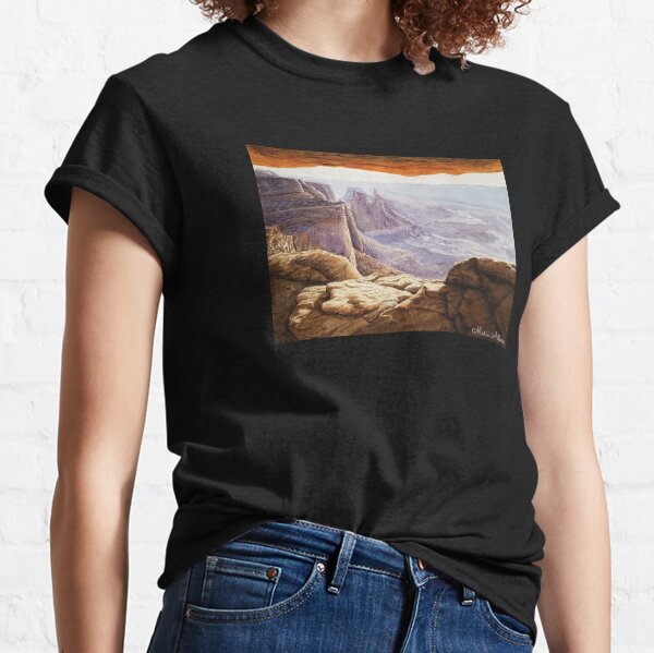 Landscape sunrise watercolor Utah USA Classic T-Shirt
