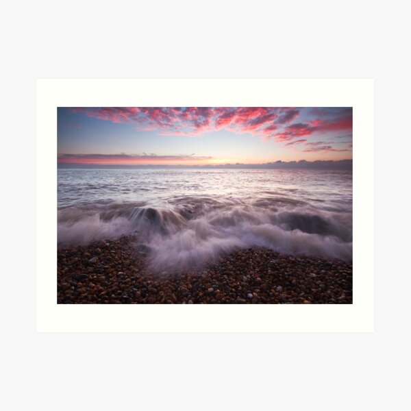 Just before sunrise on Eastbourne beach Art Print
