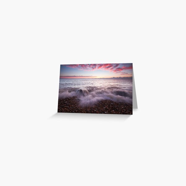 Just before sunrise on Eastbourne beach Greeting Card