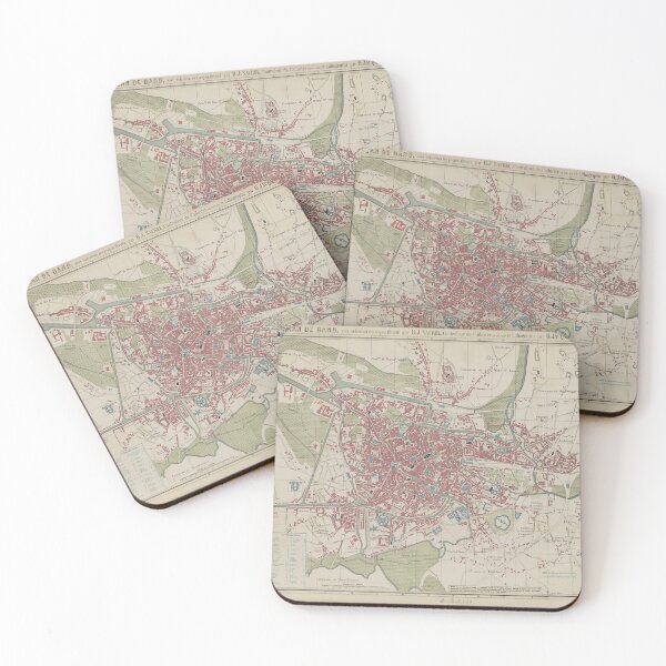 Item preview, Vintage Ghent Belgium Map (1878) designed and sold by BravuraMedia.