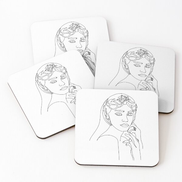 Item preview, Woman face. Portrait of young woman with hair. Face of beautiful girl. Hand-drawn illustration. Beauty salon print. Line drawing. Line illustration. Strong woman.  designed and sold by OneLinePrint.