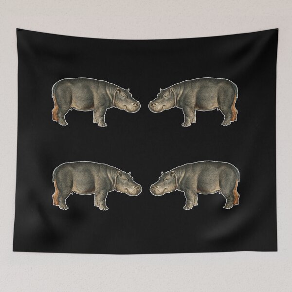 Item preview, hippopotamus drawing designed and sold by darwinsworld.