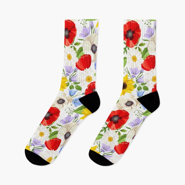 Item preview, Floral pattern with bright colorful wild flowers. designed and sold by Naddya.